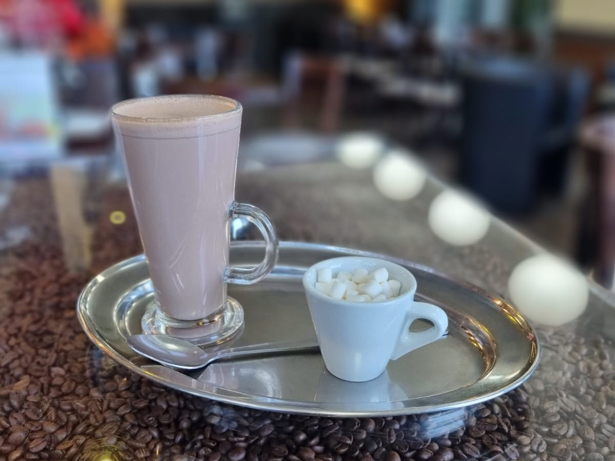 Hot Chocolate in Cafe Lounge