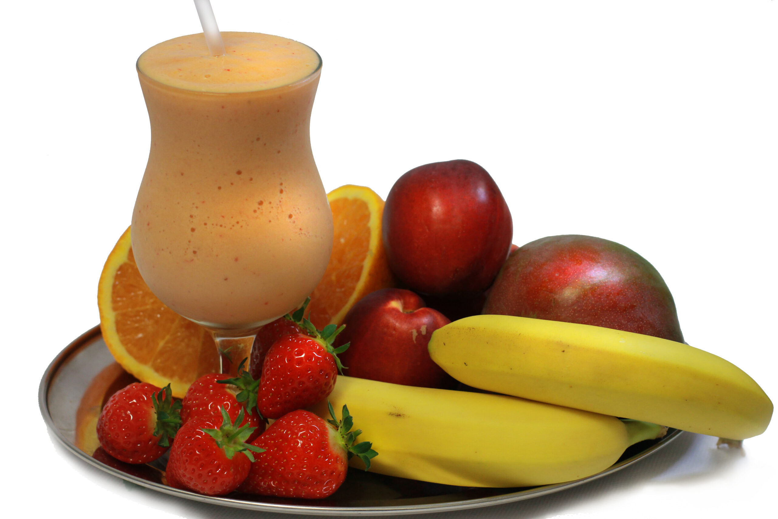 Tropical smoothie with fruits
