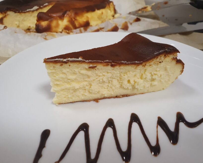 vanilla cheesecake slice