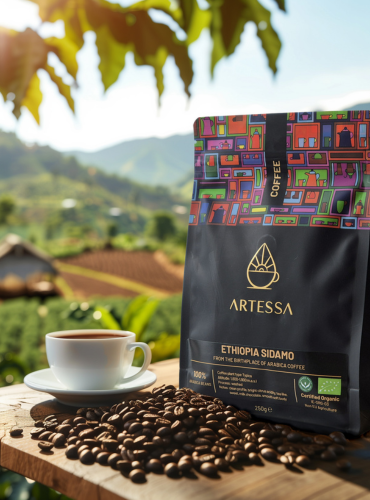 Artessa organic coffee being prepared at Cafe Lounge, Carrick-on-Shannon