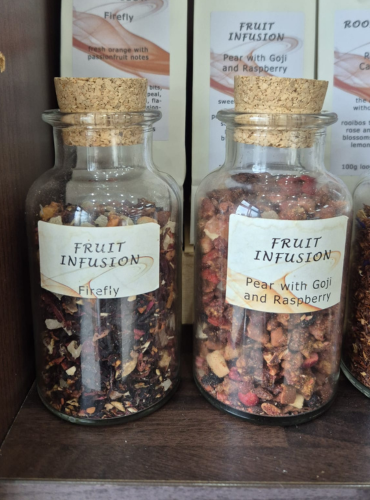 fruit teas available at cafe lounge